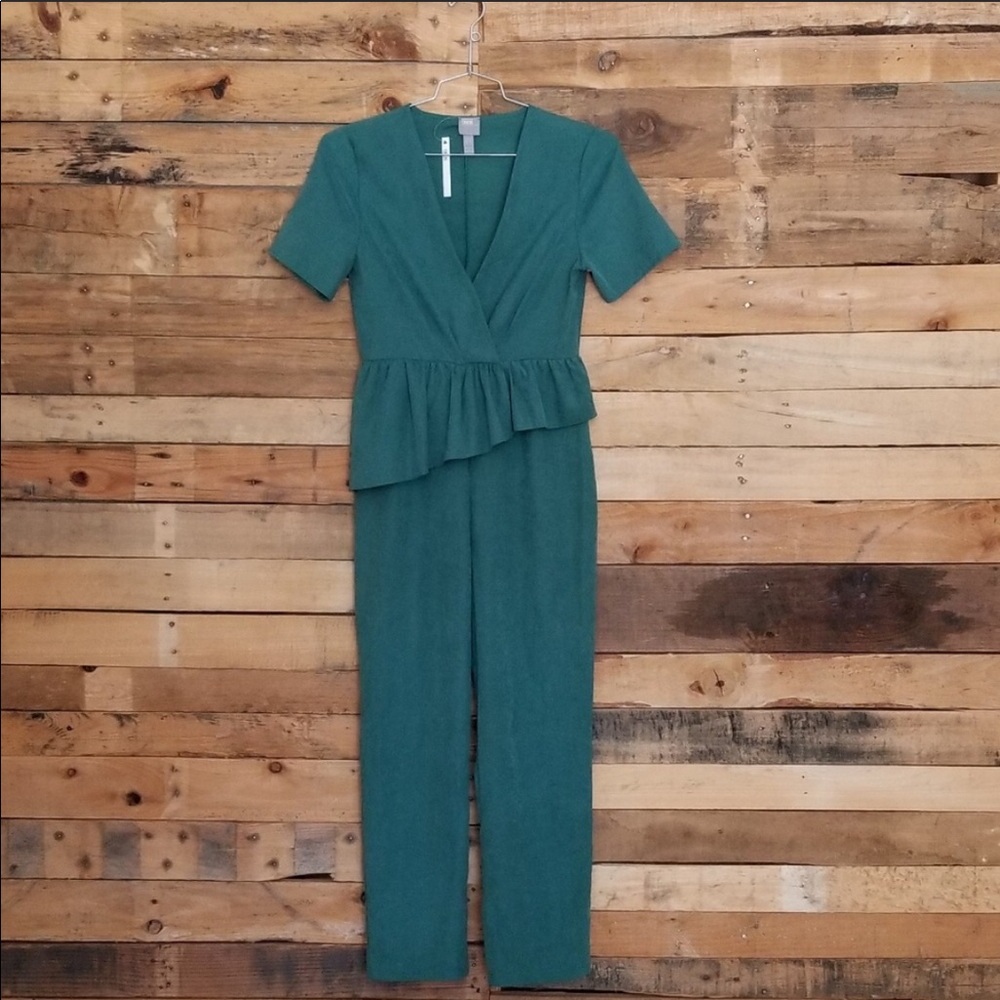 SALE ASOS 2 Emerald peplum tapered leg jumpsuit